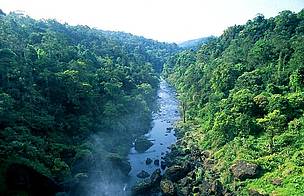 Landscape of the Greater Annamites Ecoregion spanning Laos and Vietnam.