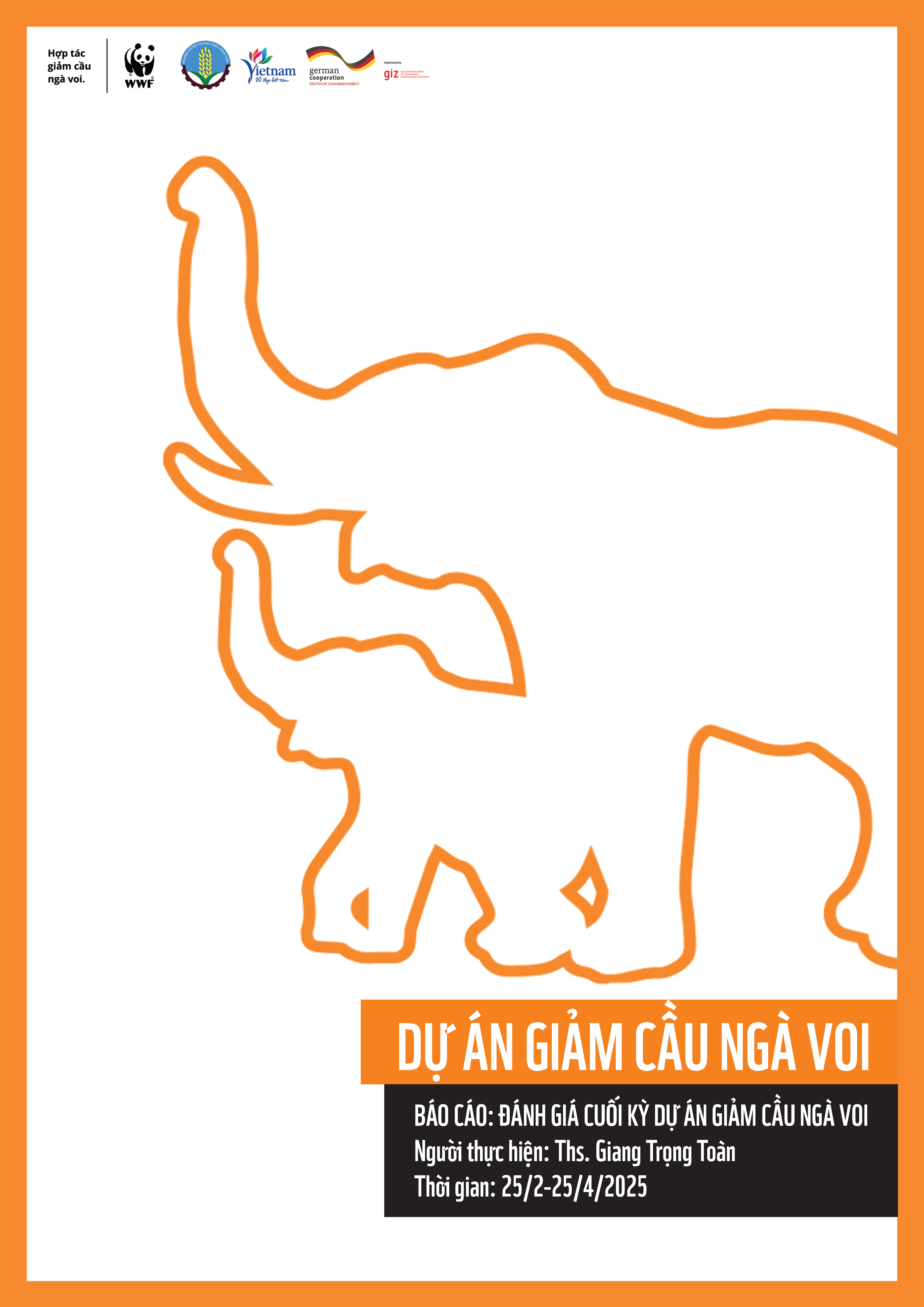 Trang bìa báo cáo đánh giá dự án 