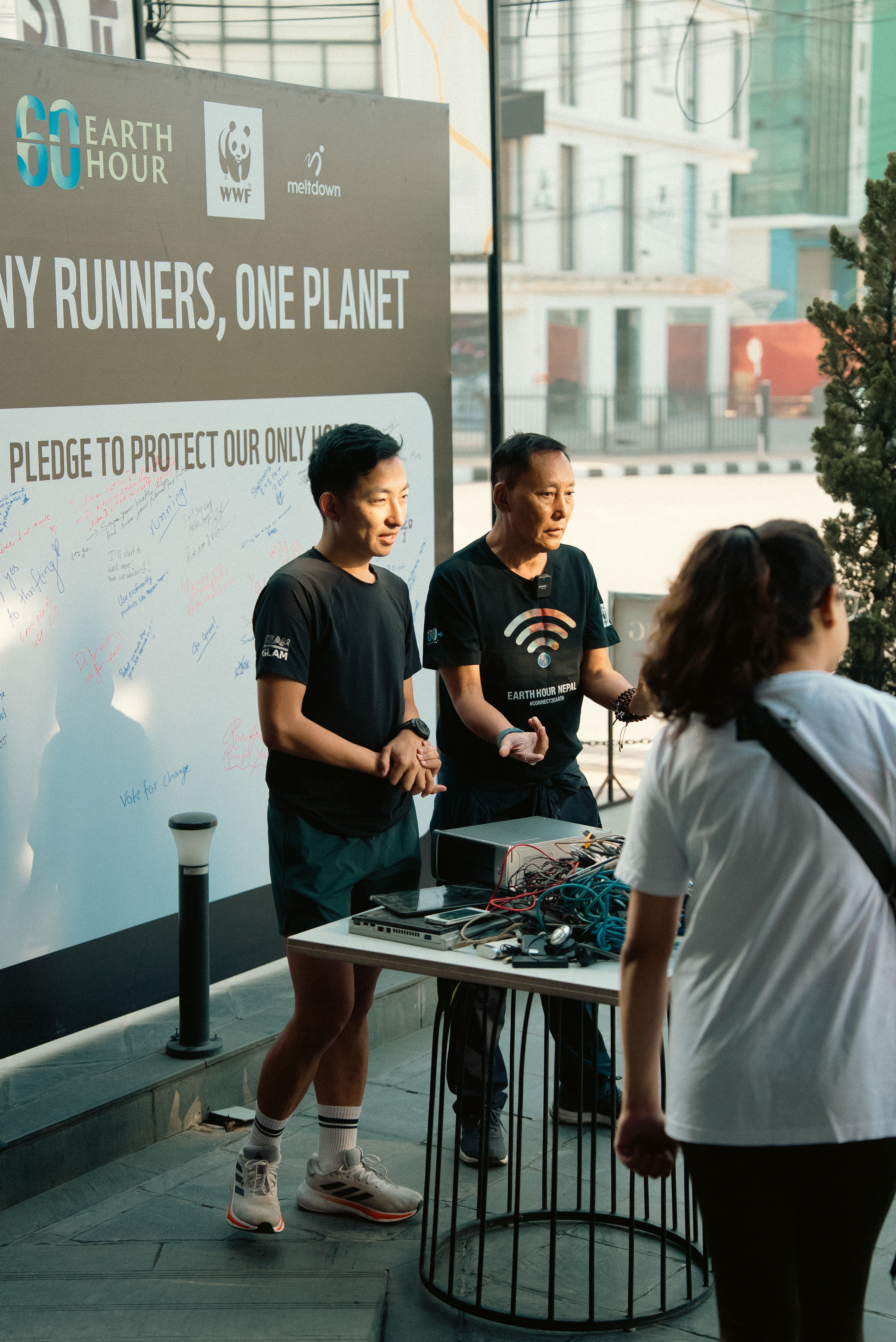 E-waste recycling at the Global Recycling Day X Earth Hour run
